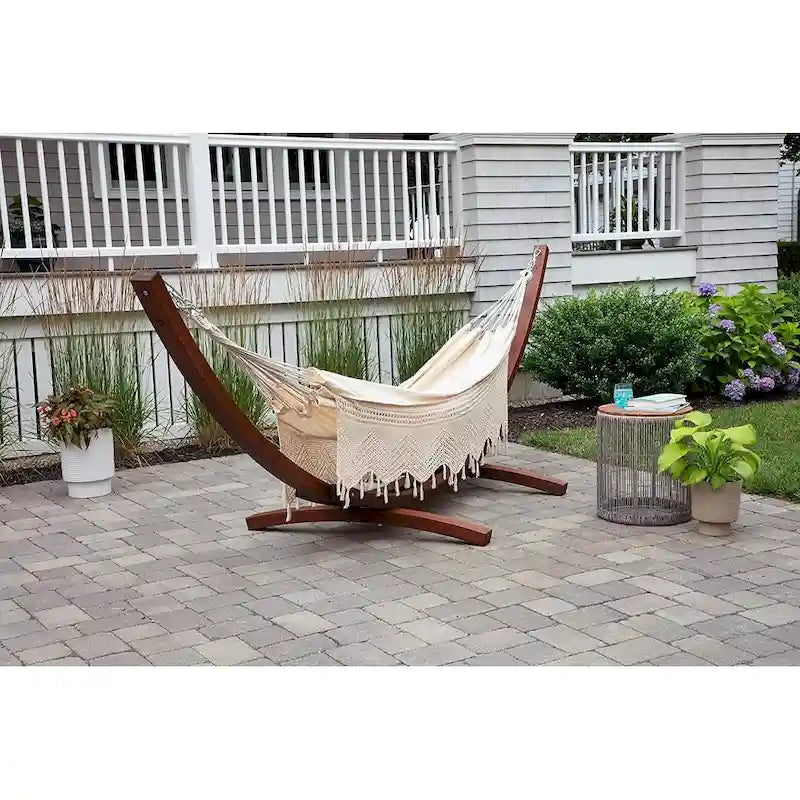Hamac de patio brésilien en coton, balancelle d'extérieur