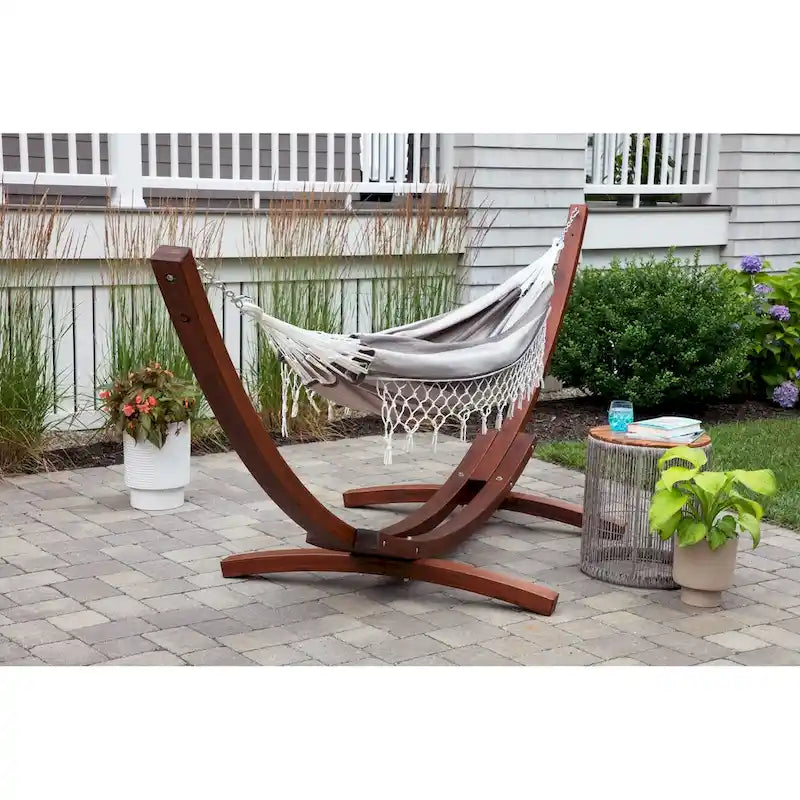 Hamac de patio brésilien en coton, balancelle d'extérieur