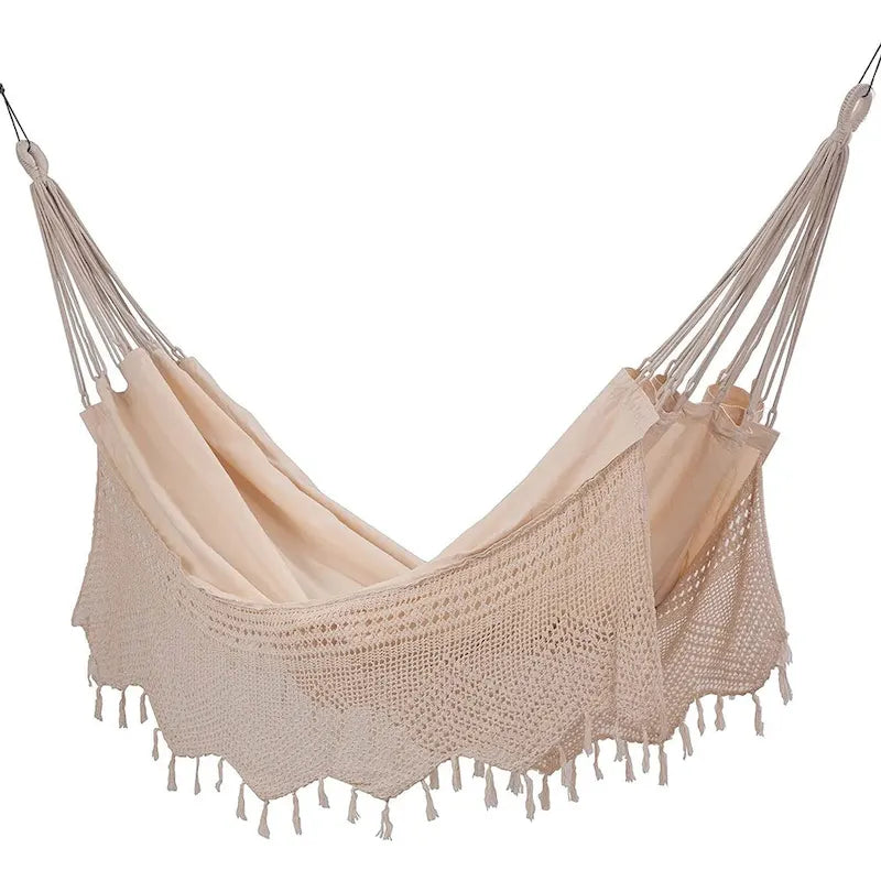 Hamac de patio brésilien en coton, balancelle d'extérieur