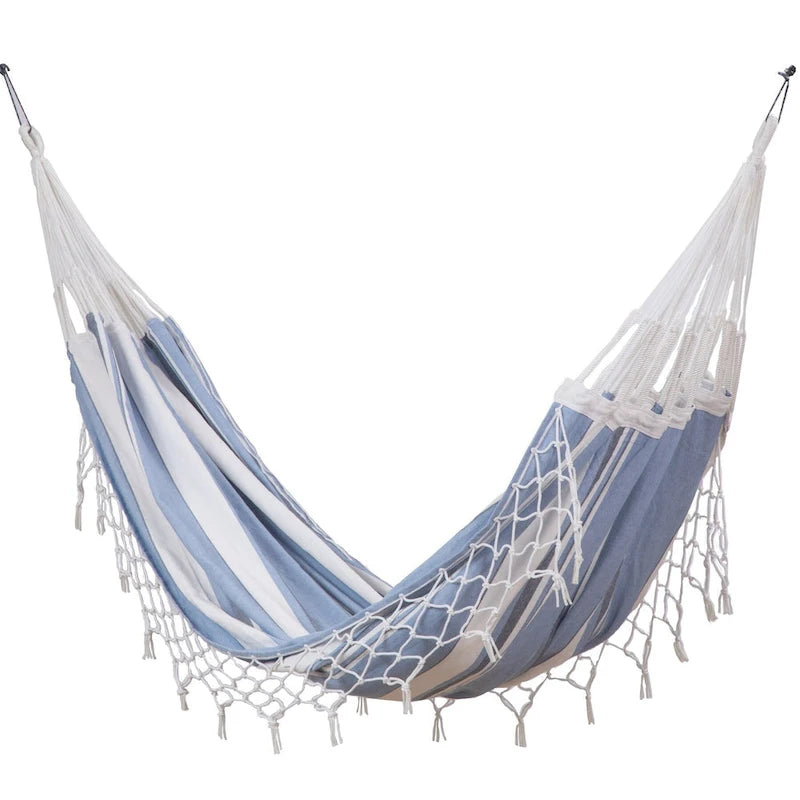 Hamac de patio brésilien en coton, balancelle d'extérieur