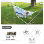 Hamac de patio brésilien en coton, balancelle d'extérieur