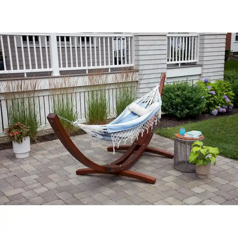 Hamac de patio brésilien en coton, balancelle d'extérieur