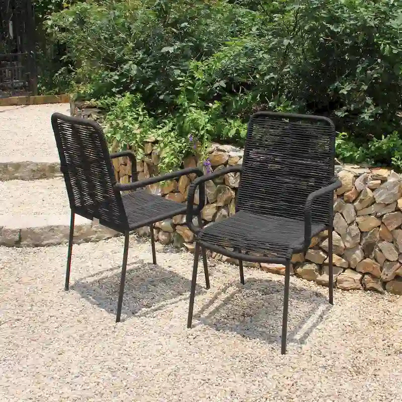 Chaise Palaio - Noire (Lot de 2)