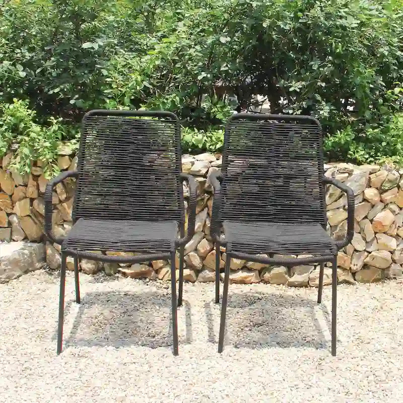 Chaise Palaio - Noire (Lot de 2)