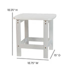 Ensemble de 2 chaises Adirondack pliantes d'intérieur/extérieur avec table d'appoint - 34 cm de profondeur x 30,25 cm de largeur x 37 cm de hauteur