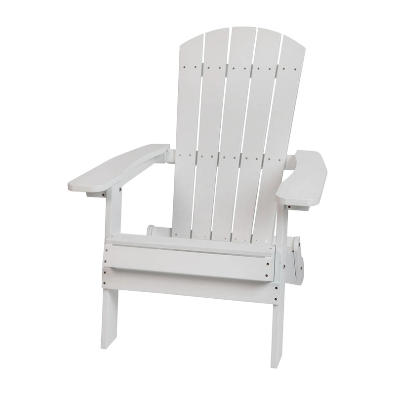 Ensemble de 2 chaises Adirondack pliantes d'intérieur/extérieur avec table d'appoint - 34 cm de profondeur x 30,25 cm de largeur x 37 cm de hauteur