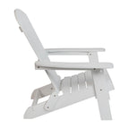 Ensemble de 2 chaises Adirondack pliantes d'intérieur/extérieur avec table d'appoint - 34 cm de profondeur x 30,25 cm de largeur x 37 cm de hauteur
