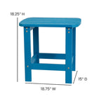 Ensemble de 2 chaises Adirondack pliantes d'intérieur/extérieur avec table d'appoint - 34 cm de profondeur x 30,25 cm de largeur x 37 cm de hauteur