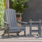 Ensemble de 2 chaises Adirondack pliantes d'intérieur/extérieur avec table d'appoint - 34 cm de profondeur x 30,25 cm de largeur x 37 cm de hauteur