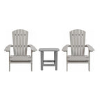 Ensemble de 2 chaises Adirondack pliantes d'intérieur/extérieur avec table d'appoint - 34 cm de profondeur x 30,25 cm de largeur x 37 cm de hauteur