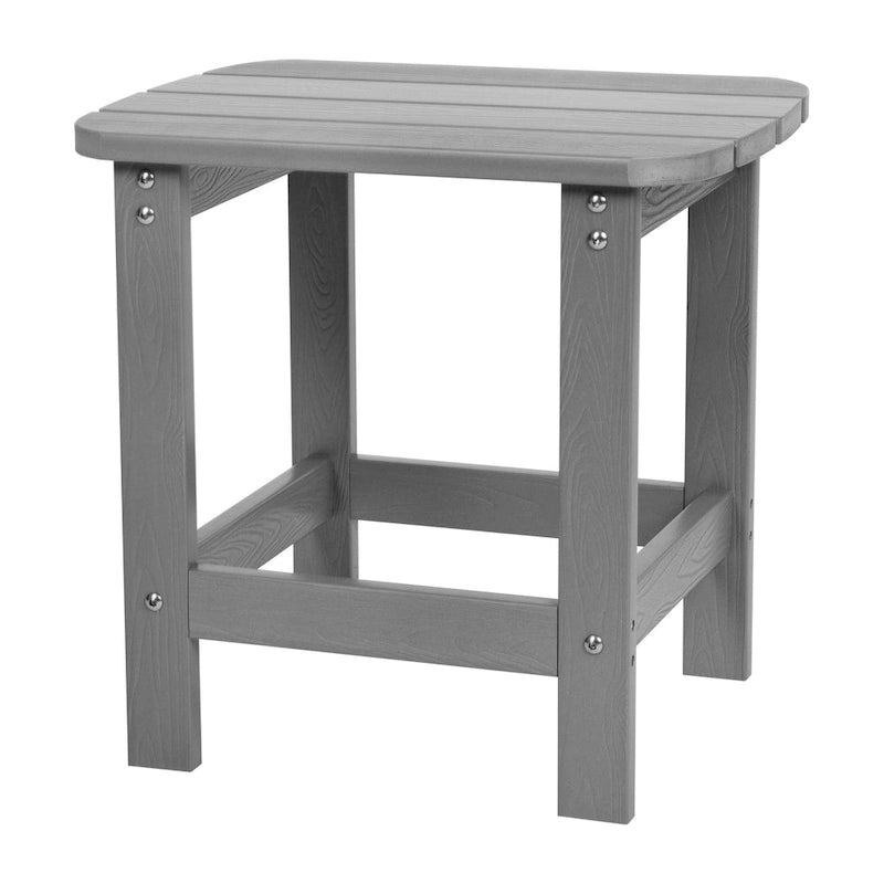 Ensemble de 2 chaises Adirondack pliantes d'intérieur/extérieur avec table d'appoint - 34 cm de profondeur x 30,25 cm de largeur x 37 cm de hauteur
