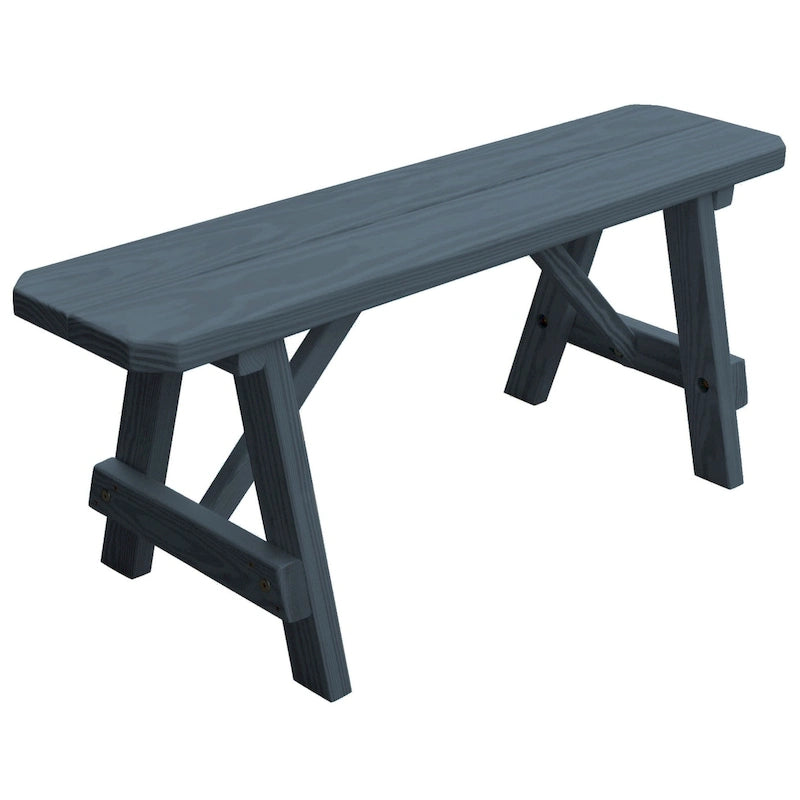 Banc traditionnel de 1,20 m en pin traité sous pression