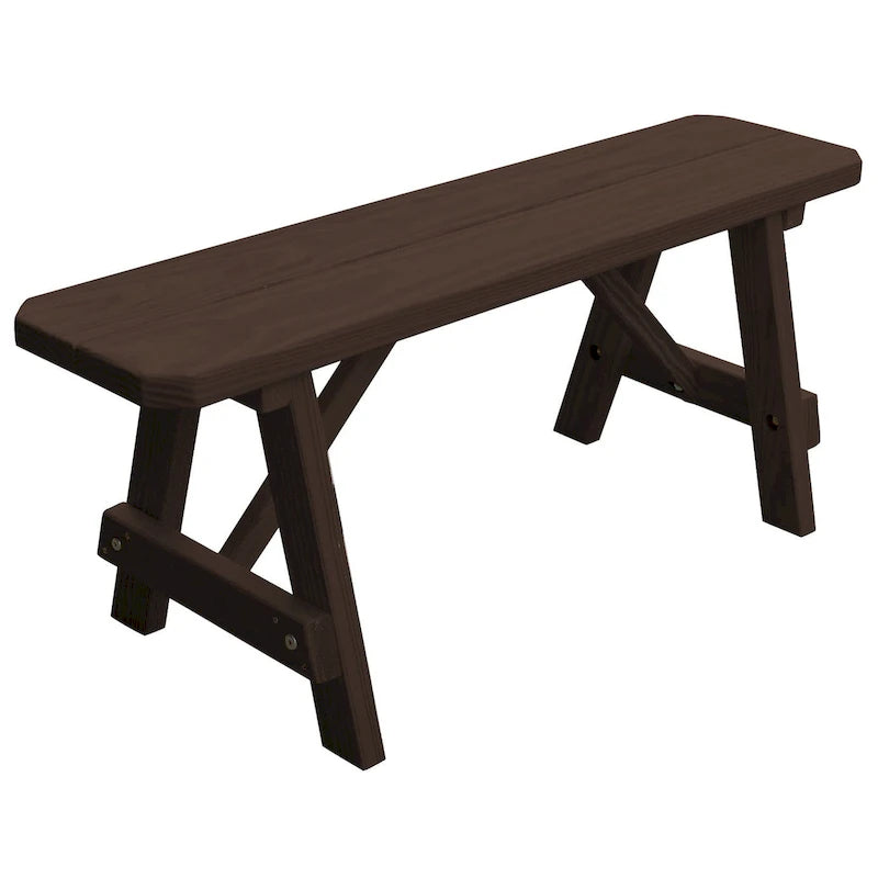 Banc traditionnel de 1,20 m en pin traité sous pression