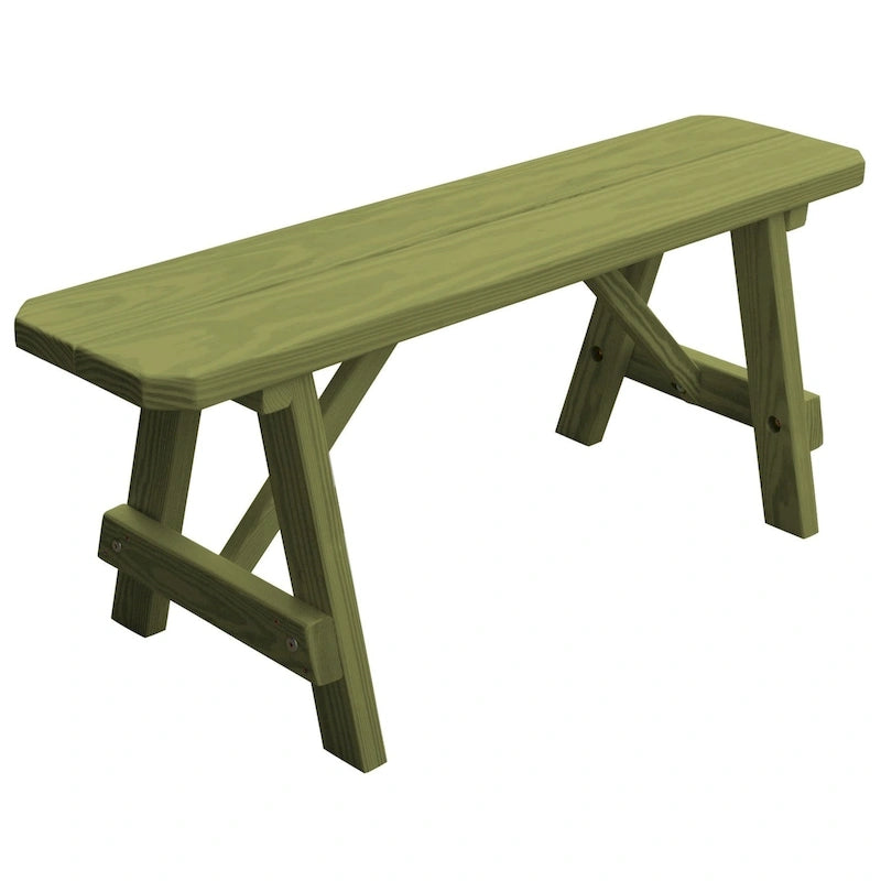 Banc traditionnel de 1,20 m en pin traité sous pression