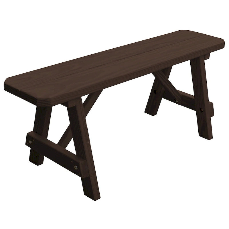 Banc traditionnel de 1,20 m en pin traité sous pression