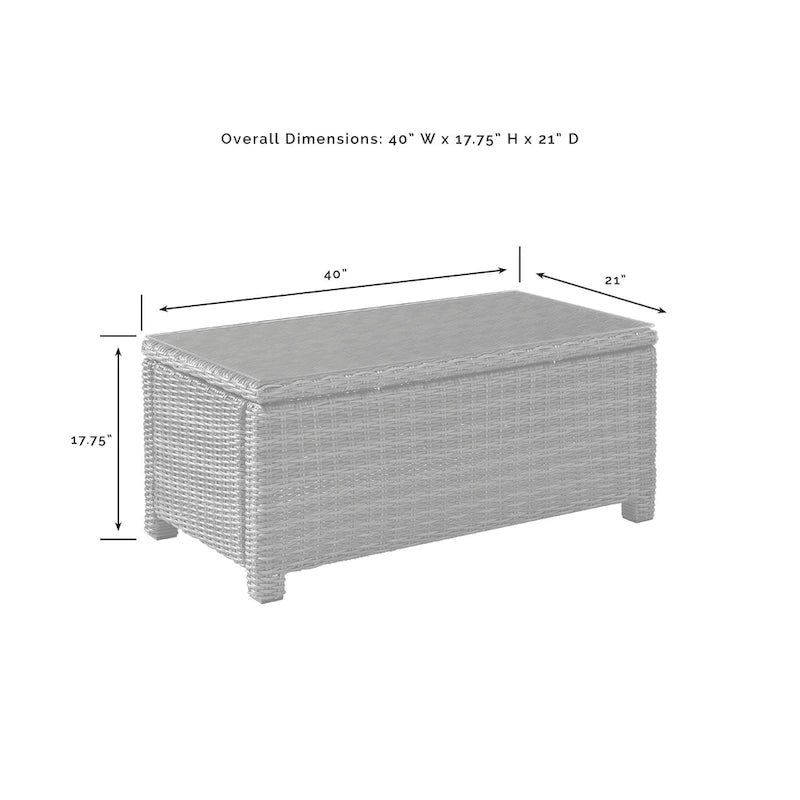 Ensemble de conversation extérieur en osier Crosley Bradenton 4 pièces