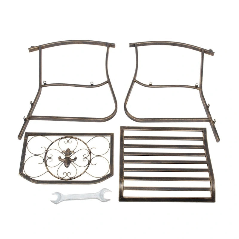 Fauteuil à bascule simple à tube plat de 31,5 pouces, couleur bronze