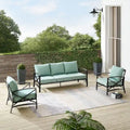 Crosley Kaplan 3Pc Outdoor Sofa Set - 147 W x 68.5 D x 32 H