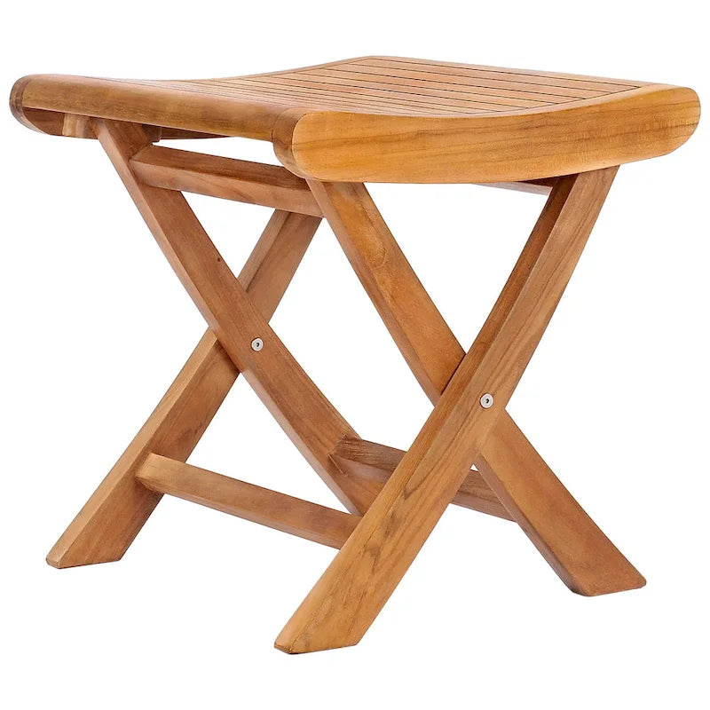 Tabouret/table d'appoint d'extérieur en bois de teck Chic Teak Italy, fabriqué à partir de bois de teck de qualité supérieure.