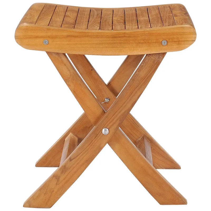 Tabouret/table d'appoint d'extérieur en bois de teck Chic Teak Italy, fabriqué à partir de bois de teck de qualité supérieure.