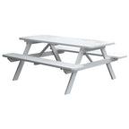 Table de pique-nique en pin de 2,4 m avec bancs intégrés
