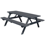 Table de pique-nique en pin de 2,4 m avec bancs intégrés