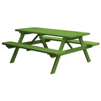 Table de pique-nique en pin de 2,4 m avec bancs intégrés