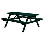 Table de pique-nique en pin de 2,4 m avec bancs intégrés