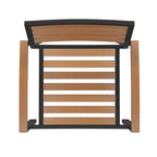 Ensemble de patio avec table de 89 cm, 2 chaises et parasol avec pied - 89,5 cm L x 89,5 cm P x 75 cm H