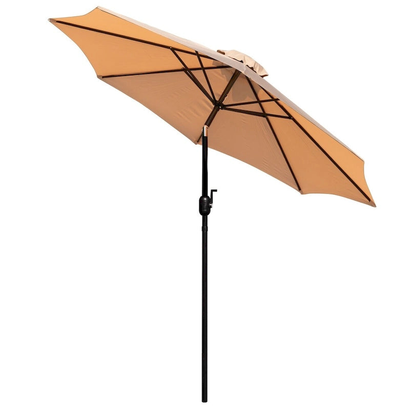 Ensemble de patio avec table de 89 cm, 2 chaises et parasol avec pied - 89,5 cm L x 89,5 cm P x 75 cm H