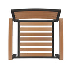 Ensemble de patio avec table de 89 cm, 2 chaises et parasol avec pied - 89,5 cm L x 89,5 cm P x 75 cm H