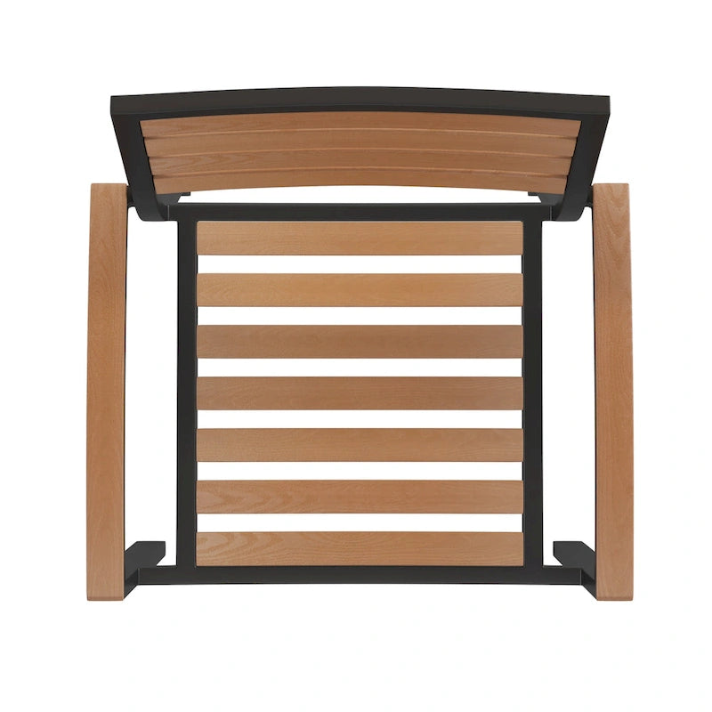 Ensemble de patio avec table de 89 cm, 2 chaises et parasol avec pied - 89,5 cm L x 89,5 cm P x 75 cm H