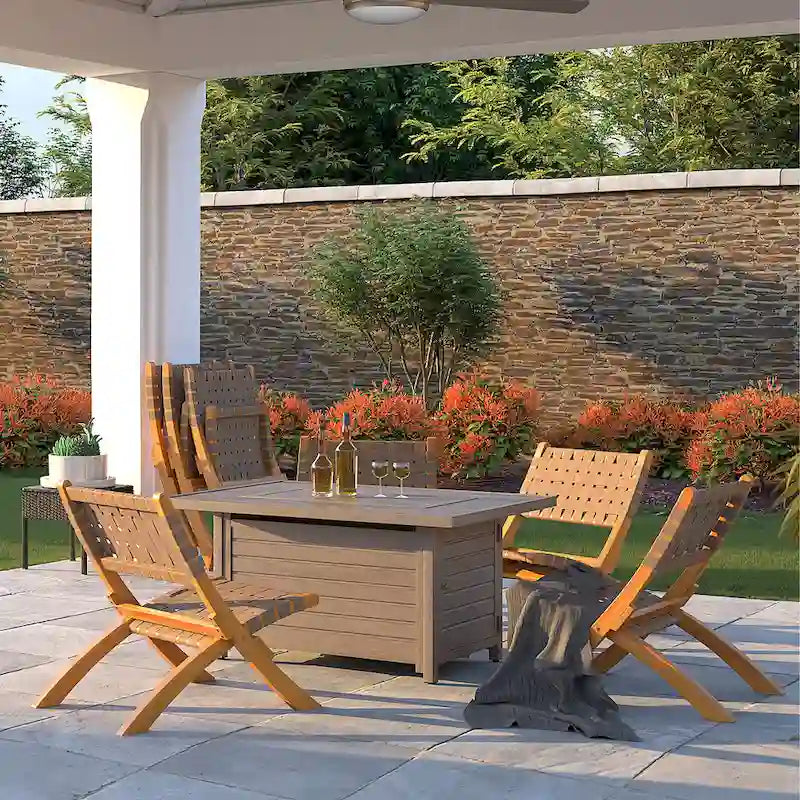 Chaise pliante Sava pour intérieur et extérieur, en sangle marron