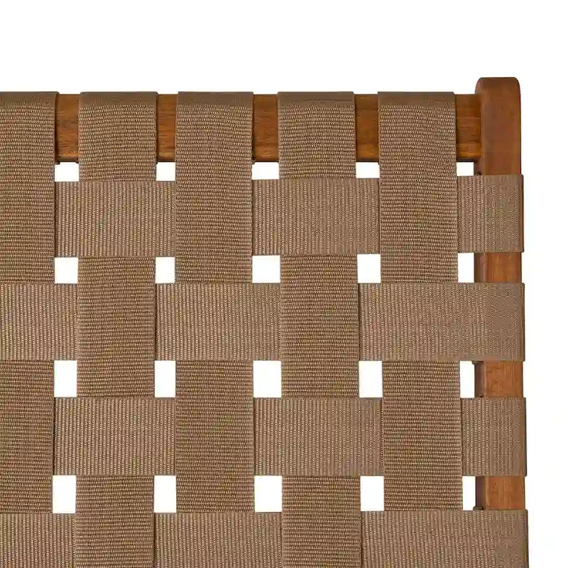 Chaise pliante Sava pour intérieur et extérieur, en sangle marron