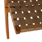 Chaise pliante Sava pour intérieur et extérieur, en sangle marron