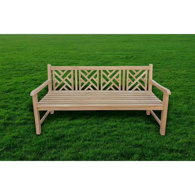 Banc de terrasse extérieur Seven Seas Teak Saint Thomas en bois de teck, 1,83 m (6 pieds)