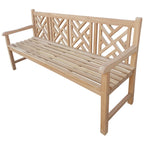 Banc de terrasse extérieur Seven Seas Teak Saint Thomas en bois de teck, 1,83 m (6 pieds)