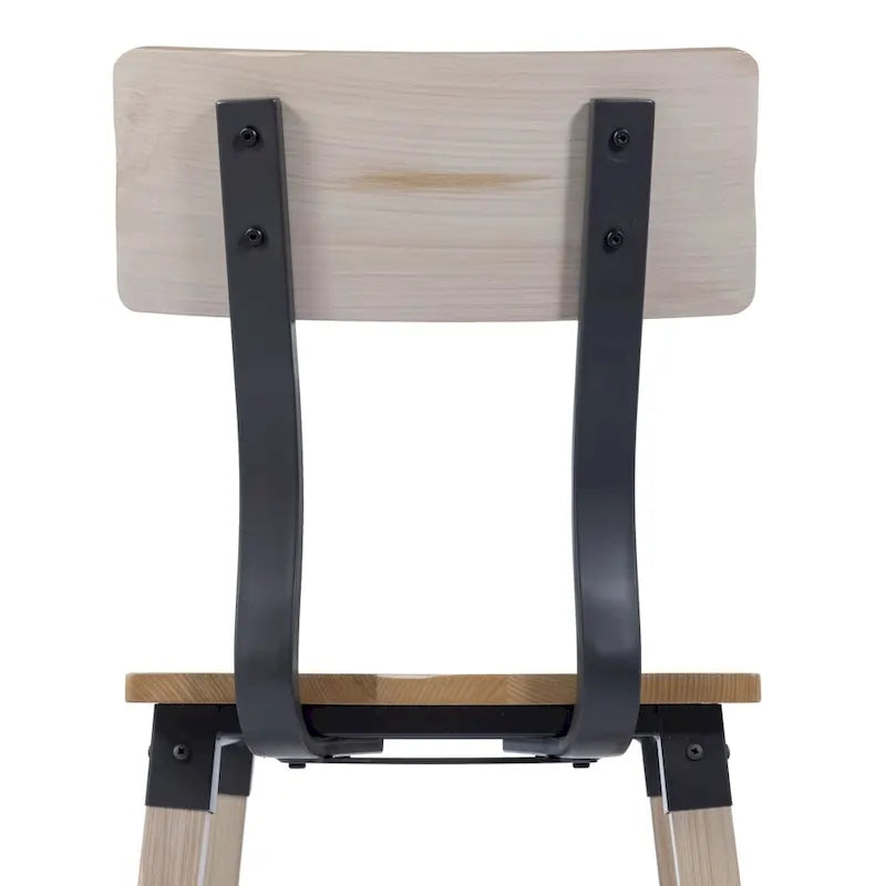 Lot de 4 chaises de salle à manger en bois de style industriel rustique antique, de qualité commerciale