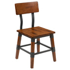 Lot de 4 chaises de salle à manger en bois de style industriel rustique antique, de qualité commerciale