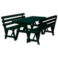 Table de pique-nique en pin de 2,44 m avec 2 bancs à dossier