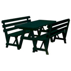 Table de pique-nique en pin de 2,44 m avec 2 bancs à dossier