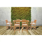 Chic Teak Maldives Rectangular Teak Wood Bistro Bar Table, 63 x 35 inch (table only)