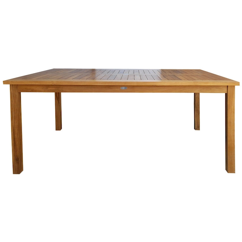 Table de bar bistro rectangulaire Chic Teak Maldives en bois de teck, 63 x 35 pouces (table seule)