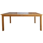 Table de bar bistro rectangulaire Chic Teak Maldives en bois de teck, 63 x 35 pouces (table seule)