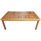 Table de bar bistro rectangulaire Chic Teak Maldives en bois de teck, 63 x 35 pouces (table seule)