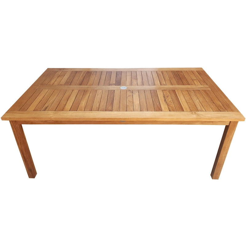 Table de bar bistro rectangulaire Chic Teak Maldives en bois de teck, 63 x 35 pouces (table seule)