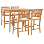 Table de bar bistro rectangulaire Chic Teak Maldives en bois de teck, 63 x 35 pouces (table seule)