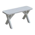 Banc à pieds croisés en pin de 90 cm