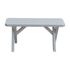 Banc à pieds croisés en pin de 90 cm