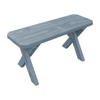 Banc à pieds croisés en pin de 90 cm